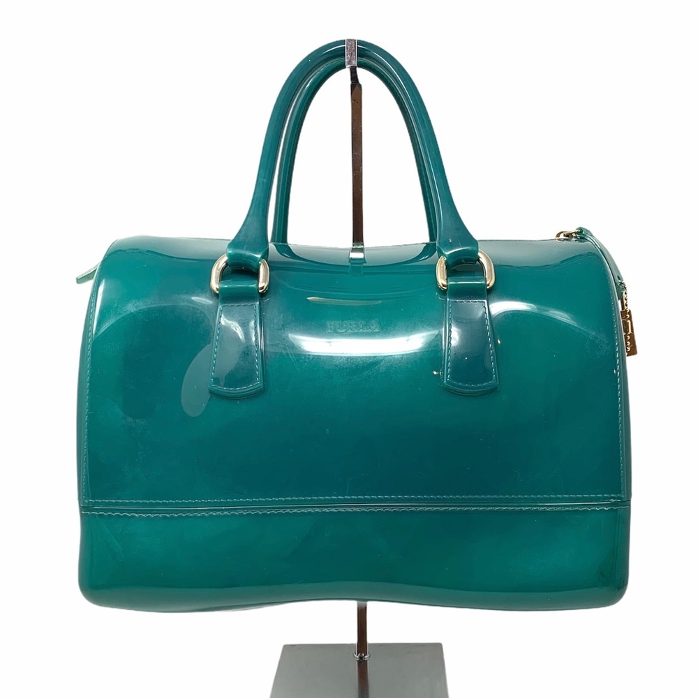 Furla Blue Jelly Candy Satchel Handbag Purse